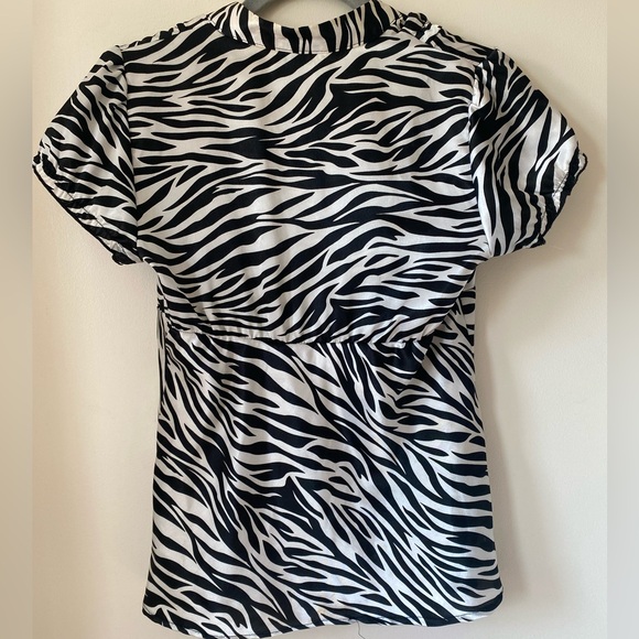 HeartSoul Y2K 2000s Zebra Print Blouse - Picture 3 of 11